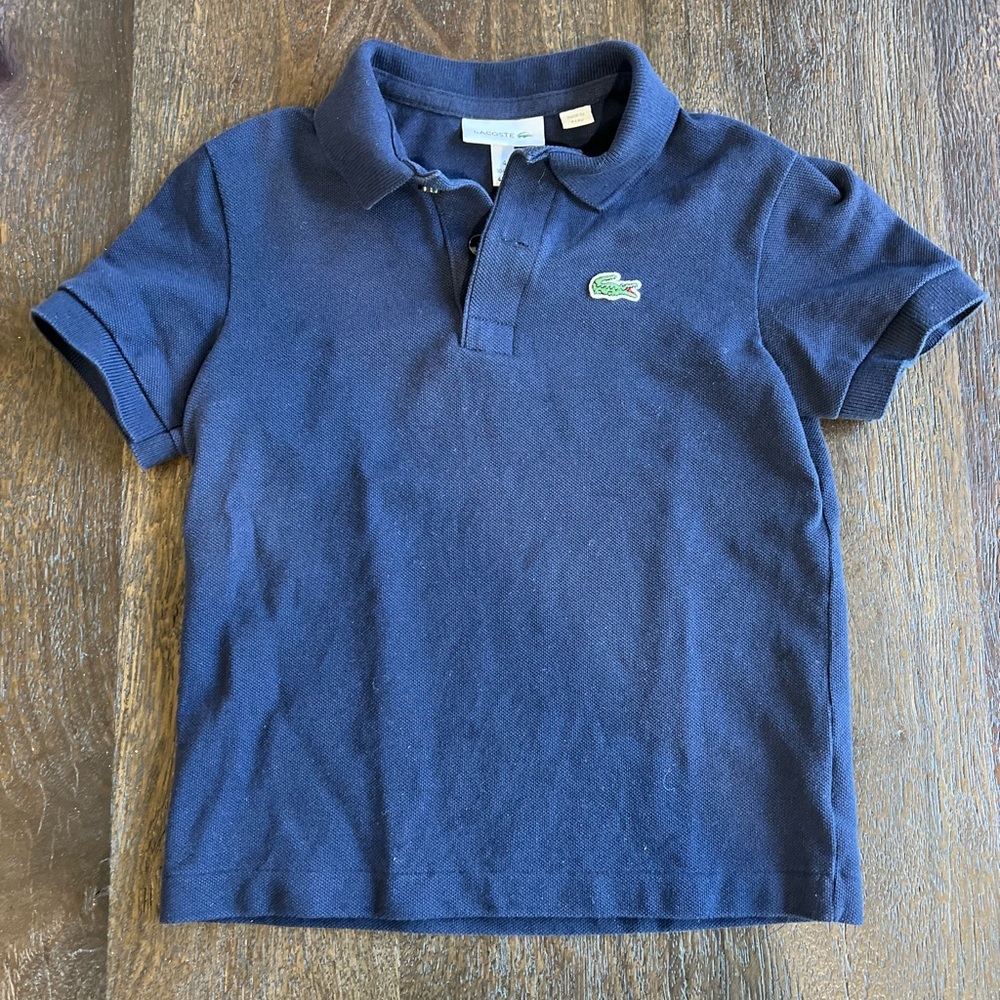 Boys Lacoste polo size 4